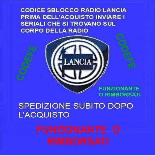 Codice sblocco radio autoradio - radio,