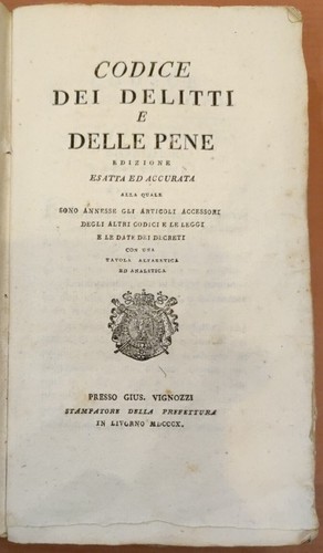 Codice dei delitti - dei, e