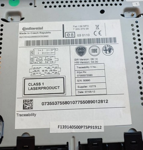 Codice sblocco autoradio fiat - ,