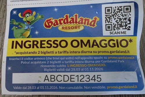 Gardaland codice sconto 3x2 - codice,