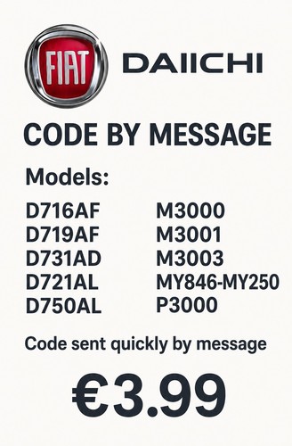 Codice sblocco radio - codice, fiat